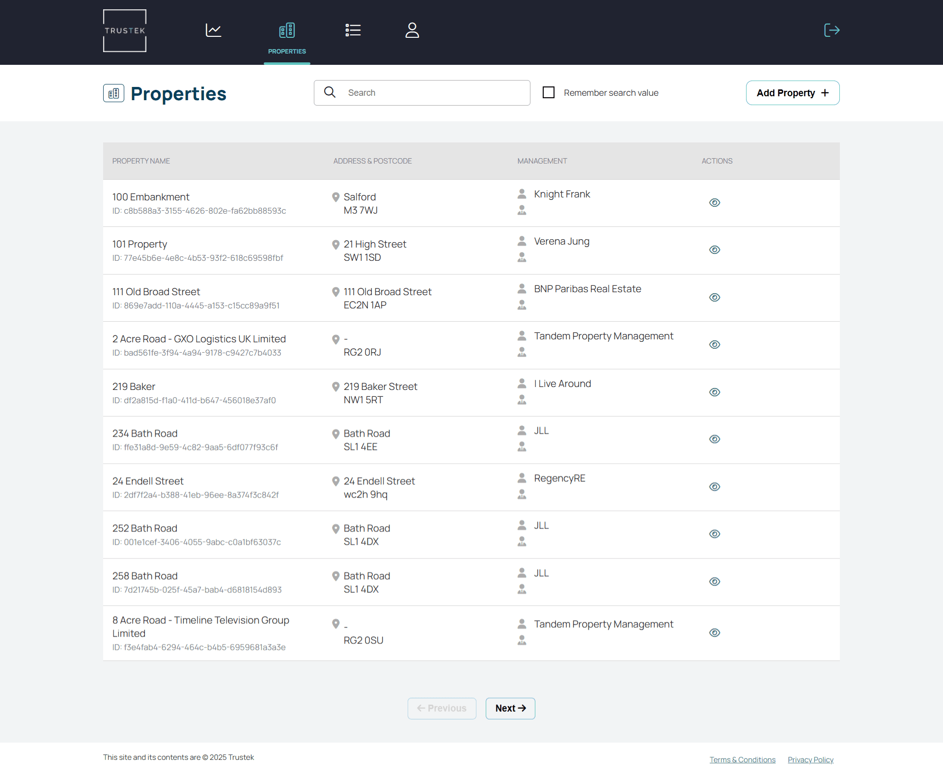 Trustek Audit Management Platform screenshot