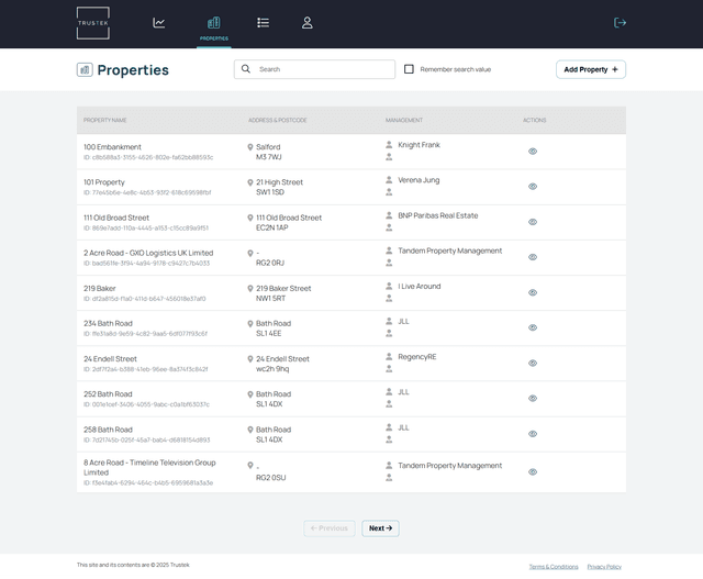 Trustek Audit Management Platform screenshot 1